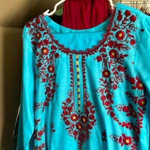 Hand embroidery 3 piece beautiful dress